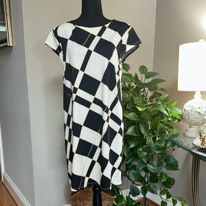 JB by Julie Brown Geometric Black and White Mini Dress